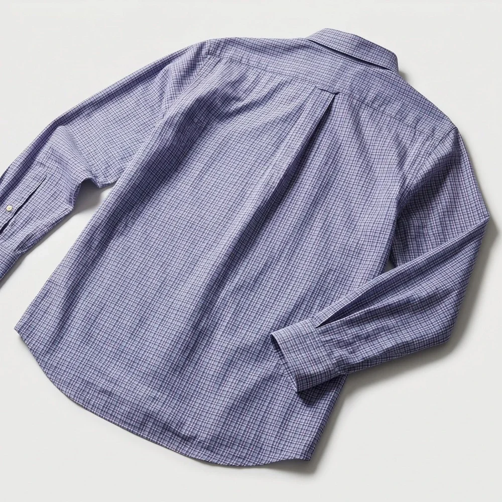 Polo Ralph Lauren Mens Classic Fit Plaid Button Down Shirt Blue Purple Large